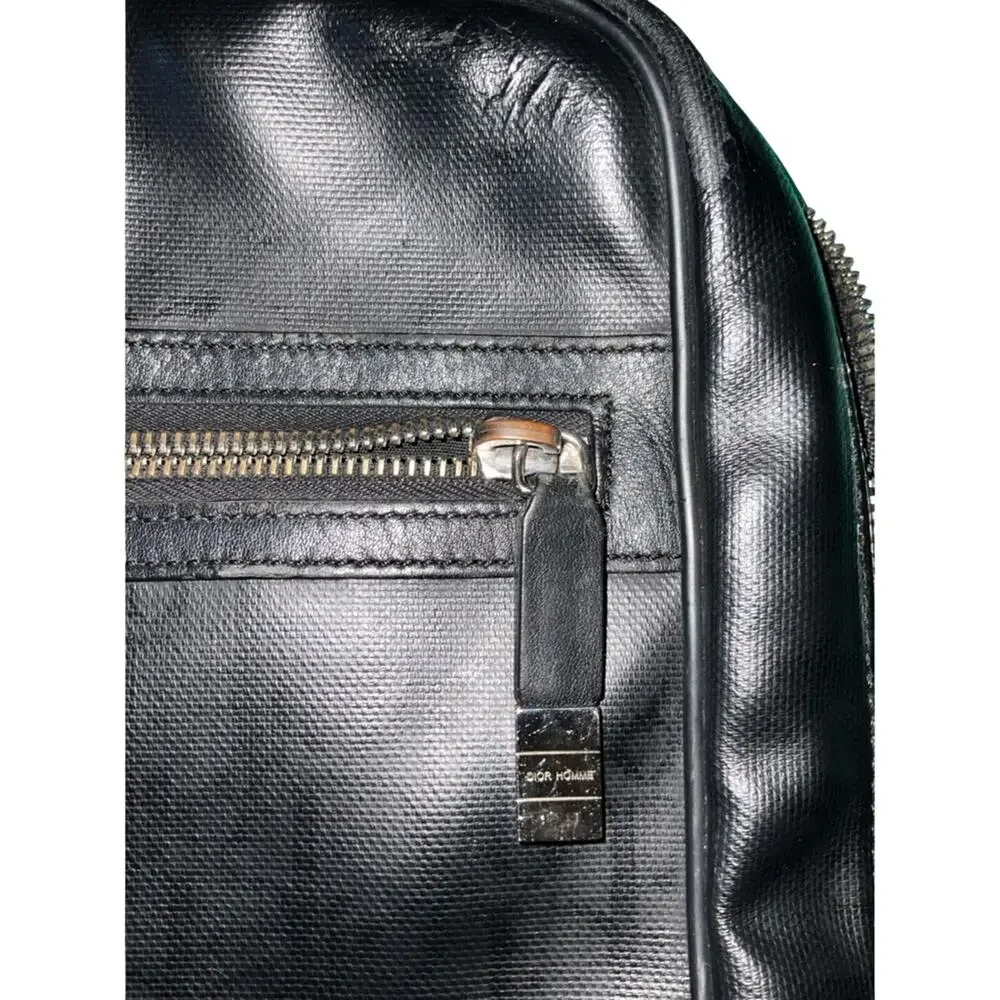 Dior Homme Oblique Coated Canvas Briefcase Black Authentic Italy AS-IS Project